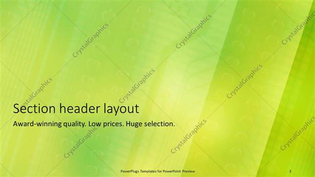 Section Header presentation slide layout