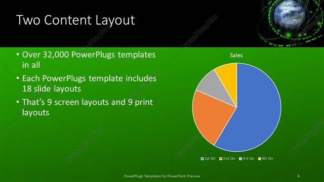 Two Content presentation slide layout