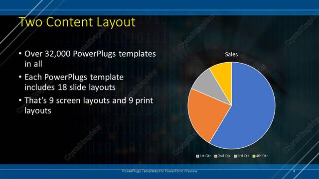 Two Content presentation slide layout