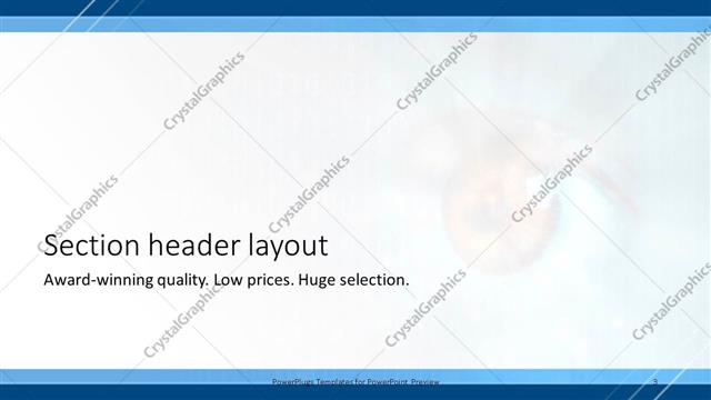 Section Header presentation slide layout