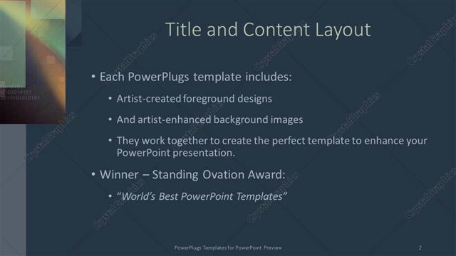 Title and Content presentation slide layout