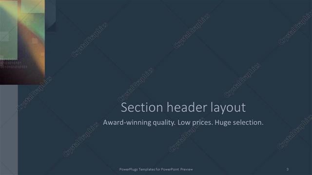 Section Header presentation slide layout