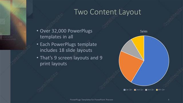Two Content presentation slide layout