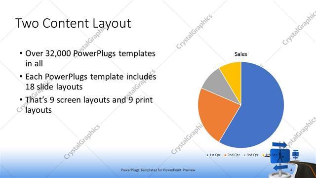 Two Content presentation slide layout
