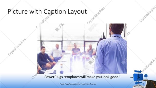 Picture with Caption presentation slide layout