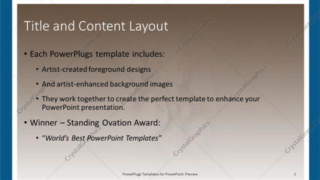 Title and Content presentation slide layout