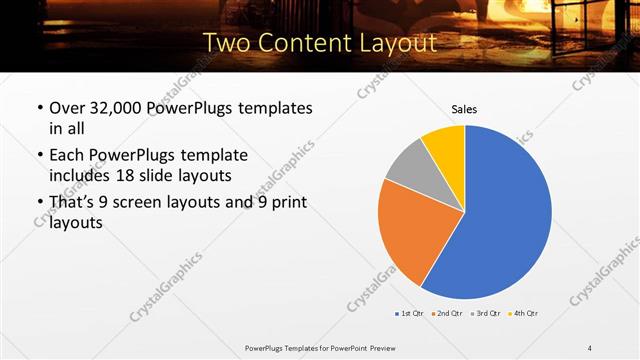 Two Content presentation slide layout