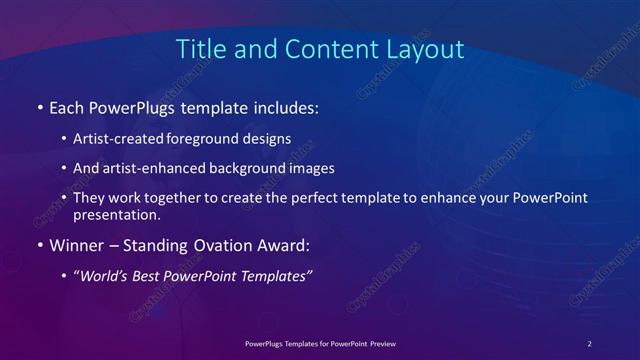 Title and Content presentation slide layout