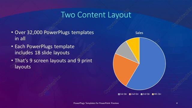 Two Content presentation slide layout