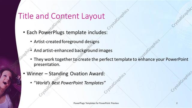Title and Content presentation slide layout