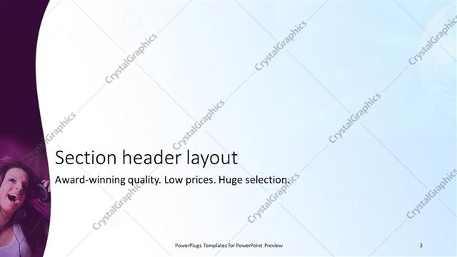Section Header presentation slide layout
