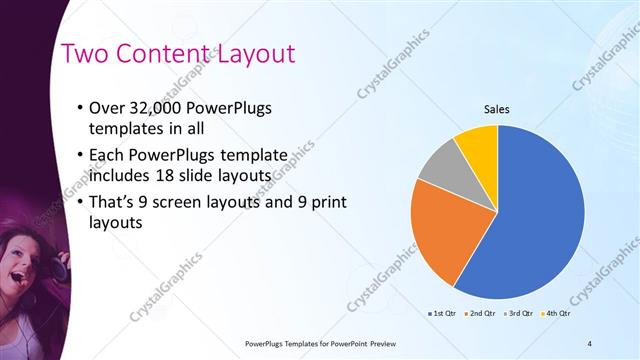 Two Content presentation slide layout