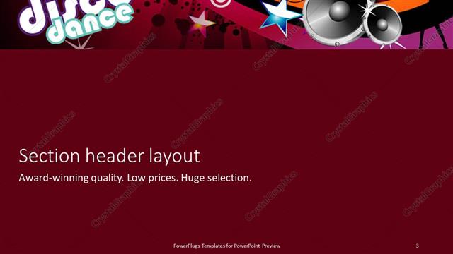 Section Header presentation slide layout