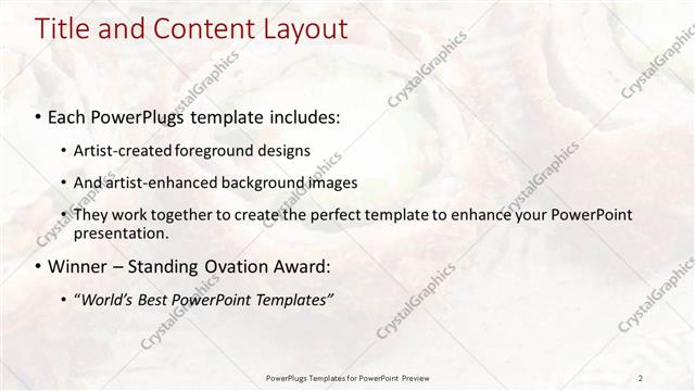 Title and Content presentation slide layout