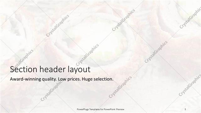 Section Header presentation slide layout