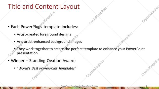 Title and Content presentation slide layout