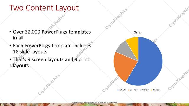 Two Content presentation slide layout