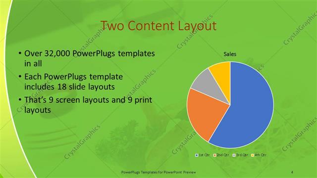 Two Content presentation slide layout