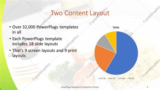 Two Content presentation slide layout