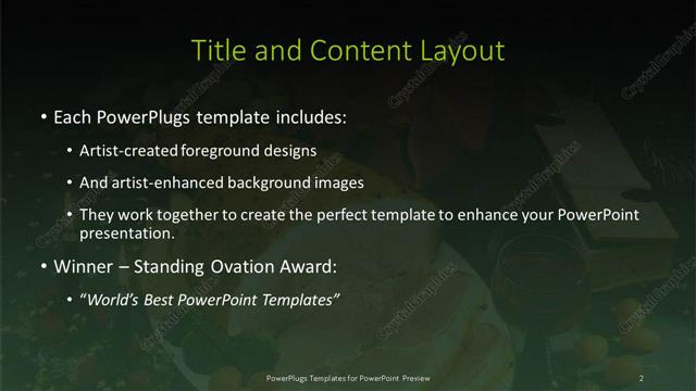 Title and Content presentation slide layout