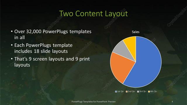 Two Content presentation slide layout