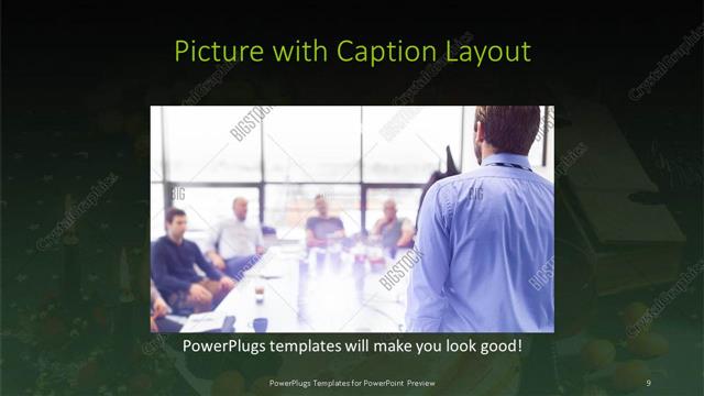 Picture with Caption presentation slide layout
