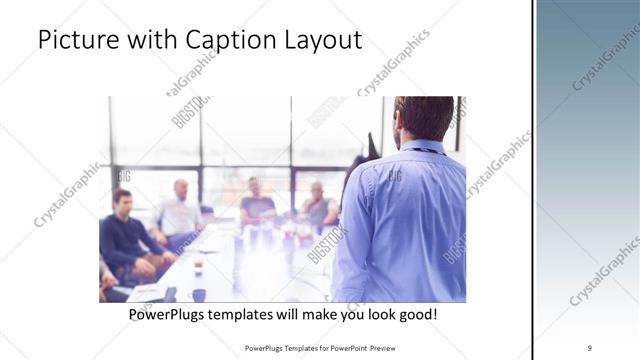 Picture with Caption presentation slide layout