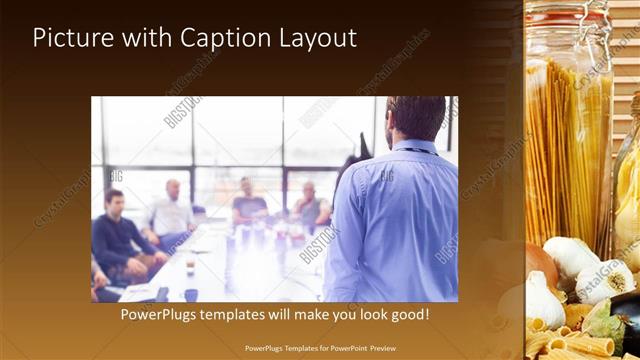 Picture with Caption presentation slide layout