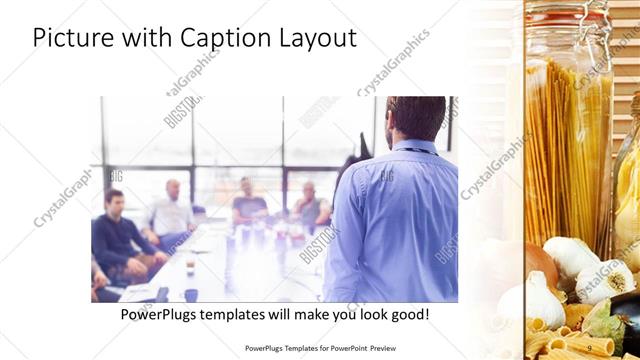 Picture with Caption presentation slide layout