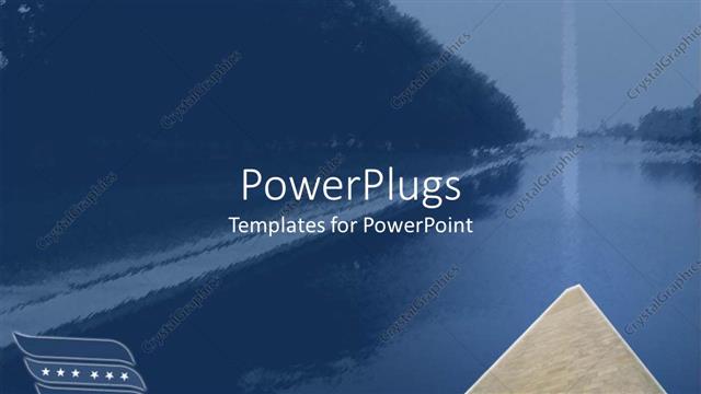  Presentation with america - Distant view of Washington monument with trees