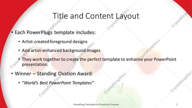 Title and Content presentation slide layout