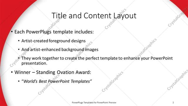 Title and Content presentation slide layout