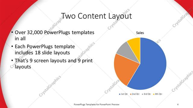 Two Content presentation slide layout