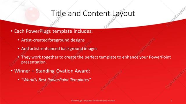 Title and Content presentation slide layout