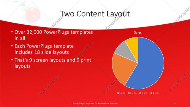 Two Content presentation slide layout