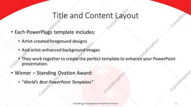 Title and Content presentation slide layout