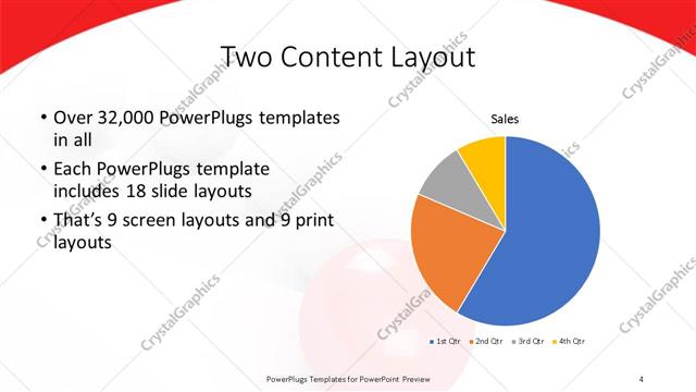 Two Content presentation slide layout