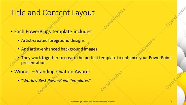 Title and Content presentation slide layout