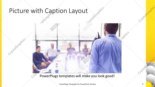 Picture with Caption presentation slide layout