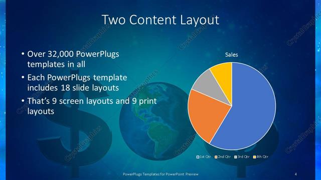 Two Content presentation slide layout