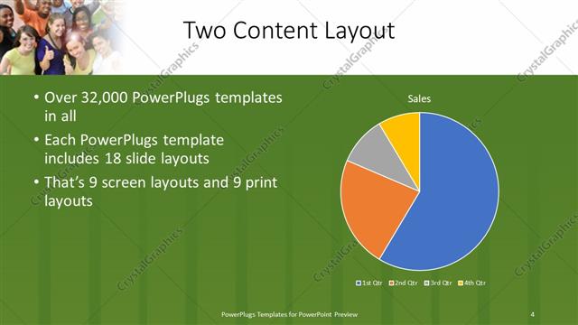 Two Content presentation slide layout