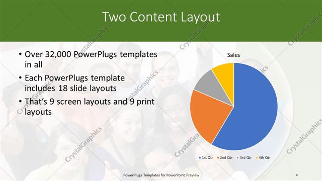 Two Content presentation slide layout