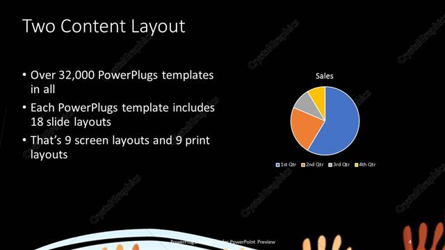 Two Content presentation slide layout