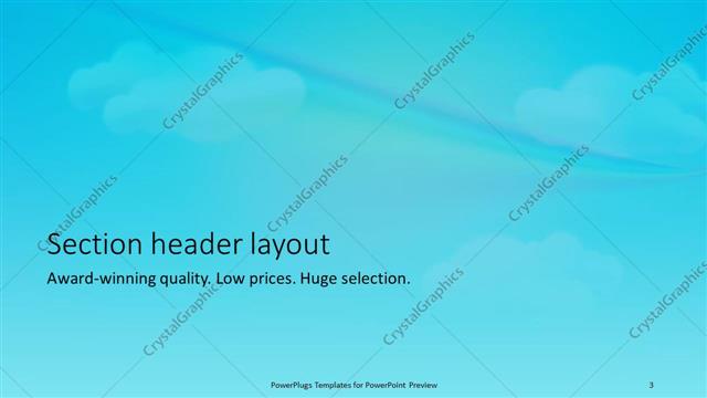 Section Header presentation slide layout
