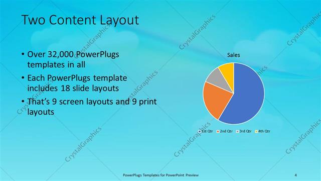 Two Content presentation slide layout