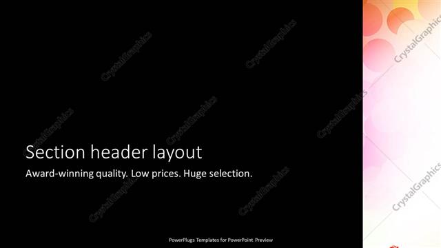Section Header presentation slide layout