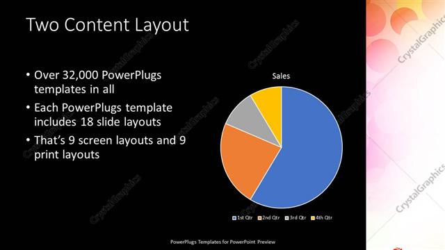 Two Content presentation slide layout