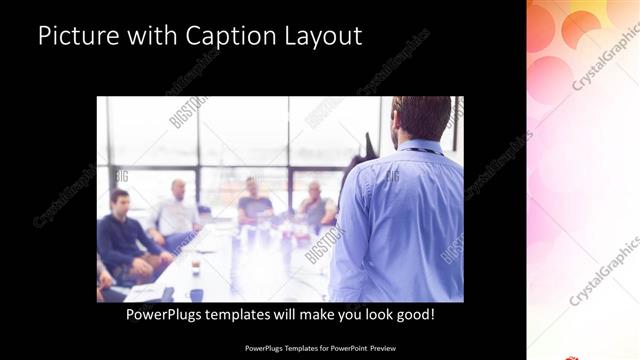 Picture with Caption presentation slide layout