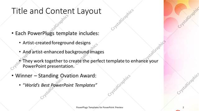 Title and Content presentation slide layout