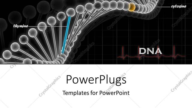  Presentation with black dna - DNA with medical terms placed on black color